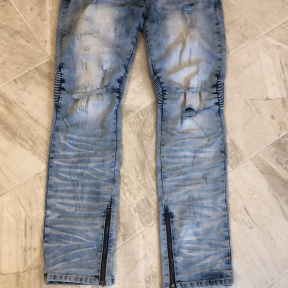 Smoke Rise Vintage 38W 34 L faded distressed jeans - Picture 3 of 10